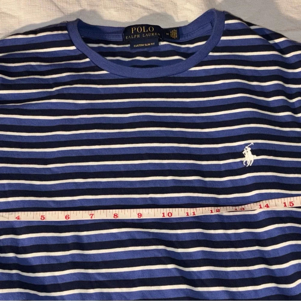 Polo Ralph Lauren Vintage Blue Label Mens Sz.M  Pullover T Shirt  Y2K Style EUC - Picture 7 of 9
